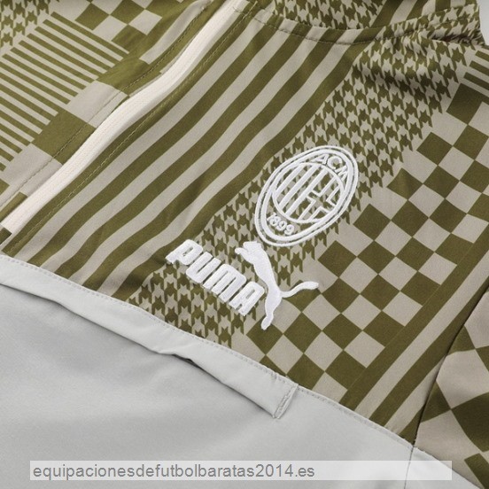 Nuevo Rompevientos AC Milan 23/24 Verde Gris Baratas